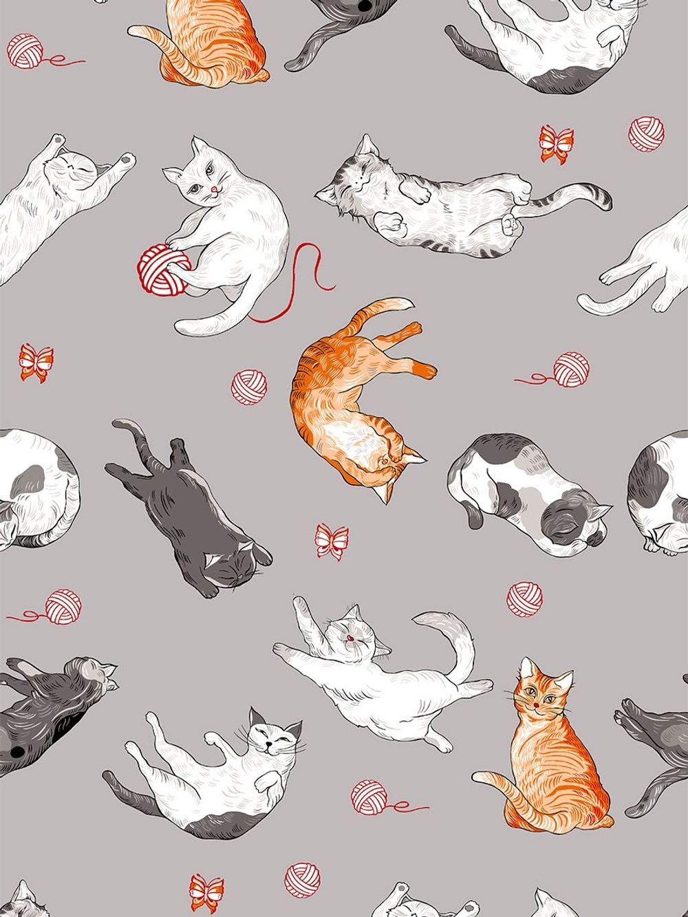 Пододеяльник Сказка "Kitty/Kitties" 2-сп 175х215 см, перкаль