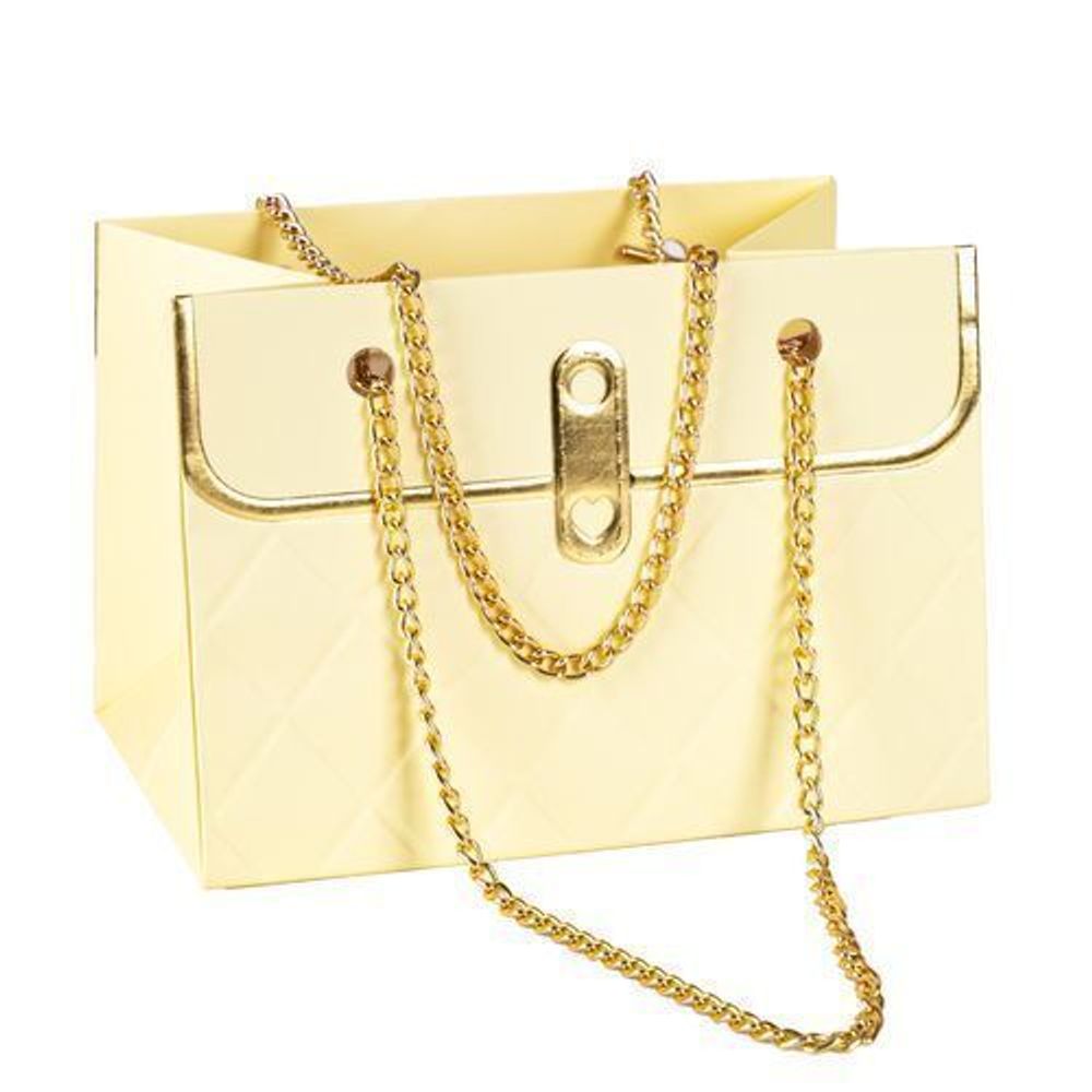 Пакет-сумка с цепочкой 15*10,5*10 КРЕМ