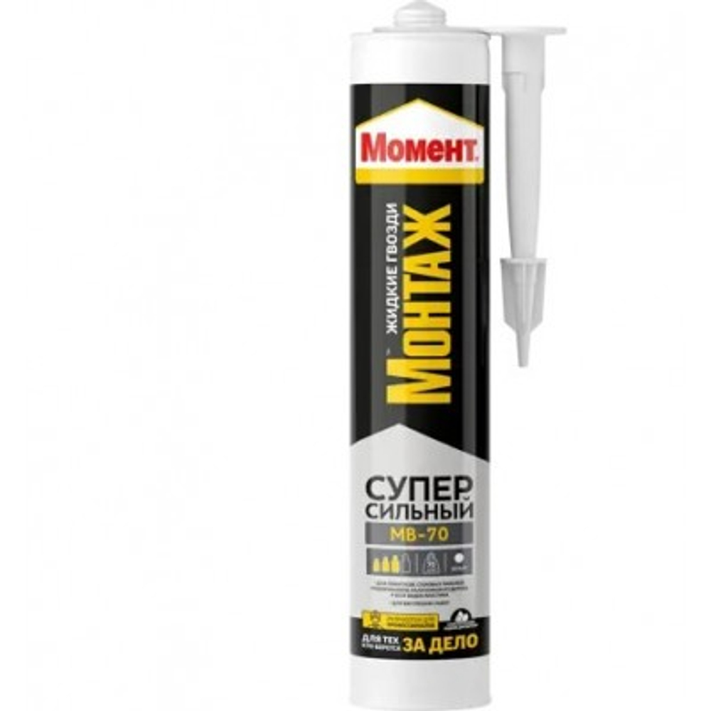 Клей монтажный (жидкие гвозди) момент монтаж суперсильный мв-70 400г