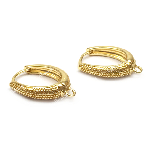 Швензы "Чешуйки" 18х4 мм, позолота