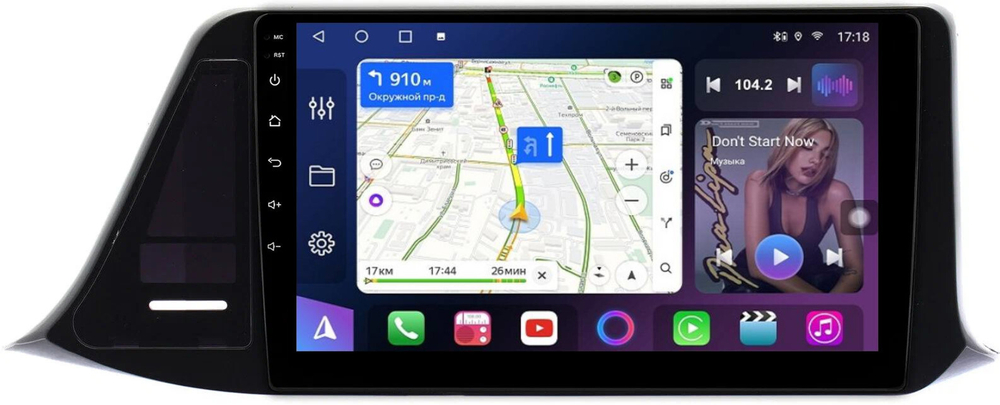 Магнитола для Toyota C-HR 2016-2023 (правый руль, вместо 200x100мм) - FarCar BM9549RF1M на Android 13, QLED, TS10, 4Гб+32Гб, CarPlay, 4G SIM-слот