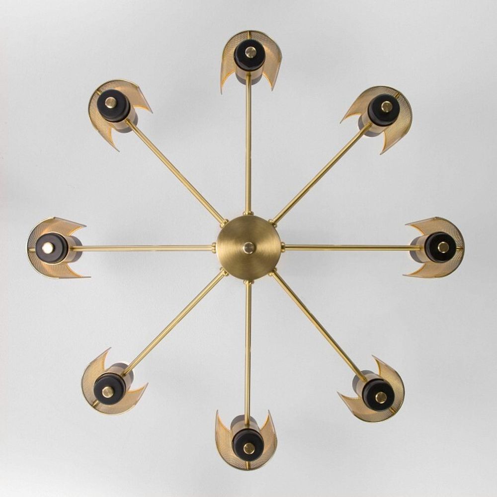 Люстра на штанге Eurosvet Grino 70139/8 латунь