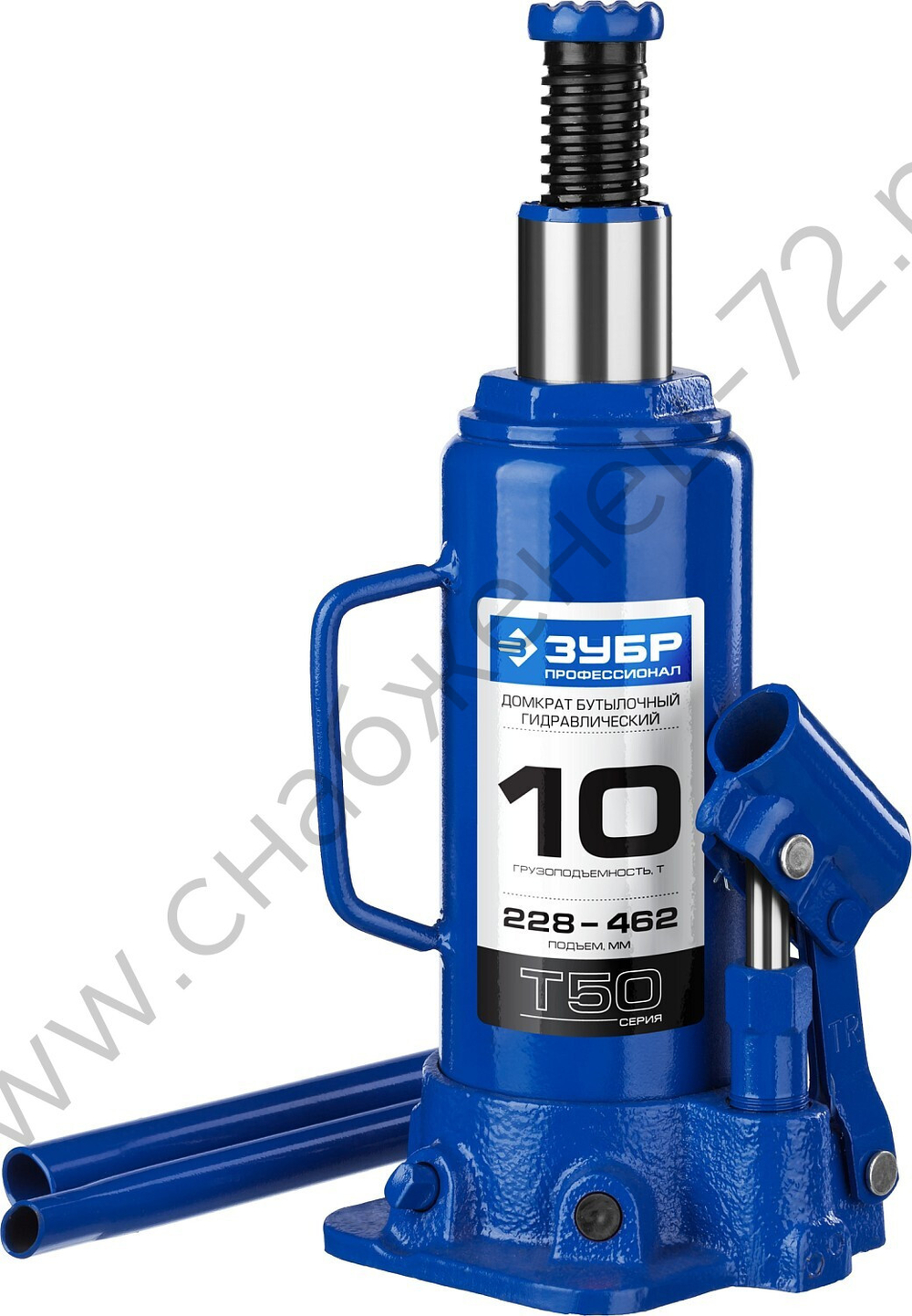 ЗУБР 10 т, 228 - 462 мм, бутылочный гидравлический домкрат, Профессионал (43060-10)