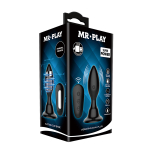 Черная анальная вибропробка 10,8см для ношения с пультом ДУ Mr.Play Vibrating Anal Plug Black BI-040076W-MR