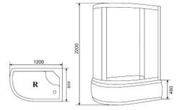 Душевая кабина Timo T-1120 R