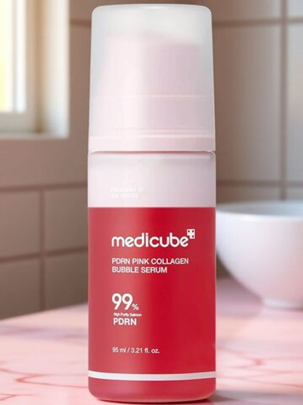 Medicube Пузырьковая сыворотка с коллагеном и ПДРН PDRN Pink Collagen Bubble Serum