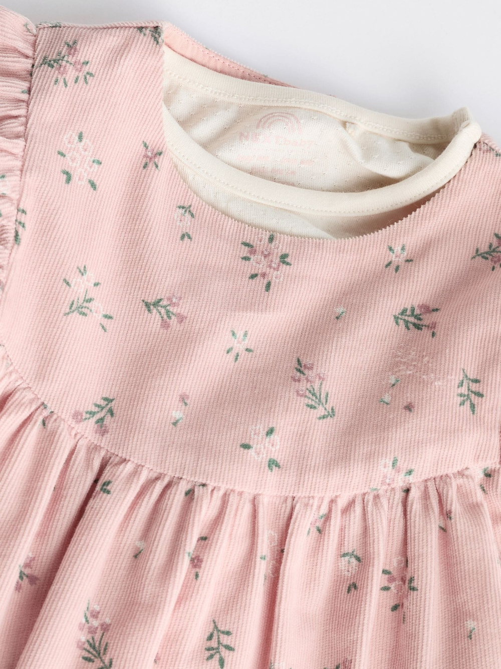 Комбинезон и боди в комплекте для девочки Next Q94-787, Розовый, Молочный