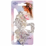 Заколка - краб для волос на блистере «LAVITA», листики, цвет серебро и золото, 11*5,5см