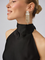 Топ халтер с открытой спиной из атласа