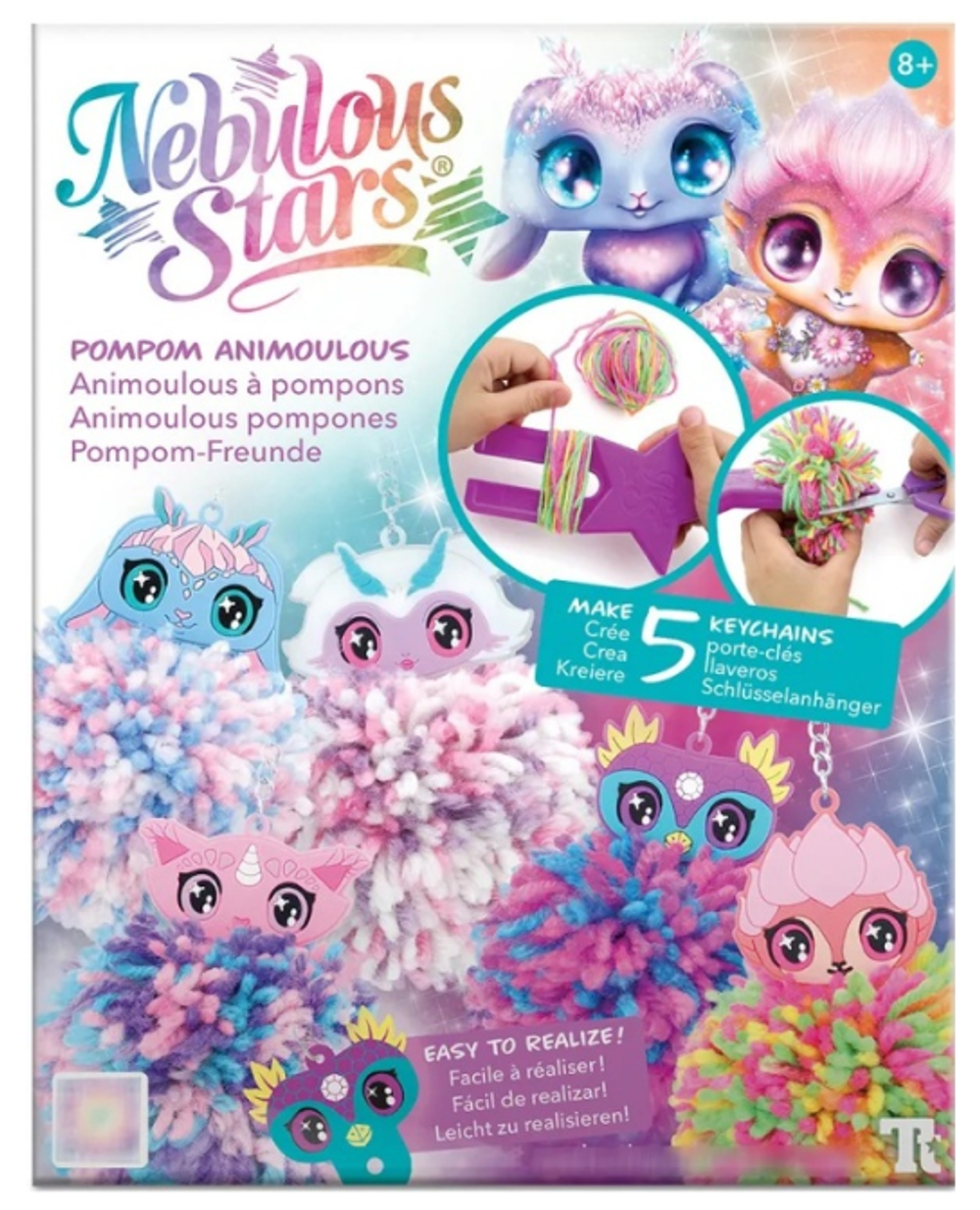 Набор для творчества Nebulous Star серия Paloma для создания поделок с цветными помпонами