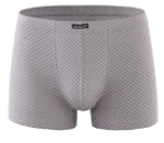 Мужские трусы-боксеры с мелким геометрическим рисунком (Размер: XXL) (Цвет: светло-серый)