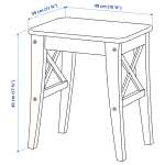 Табурет - IKEA INGOLF/ИНГОЛЬФ ИКЕА, 45х40х30 см, белый