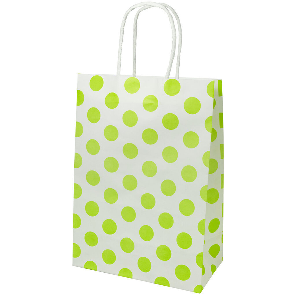 Пакет подар. бумажн. крафт 15*21*8 см, 120 гр/м2 Горошек 8 дизайнов