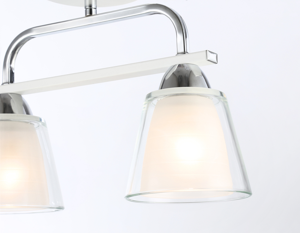TR303229/2 WH/CH/CL/FR белый/хром/прозрачный/белый матовый E27*2 max 60W 340*120*250