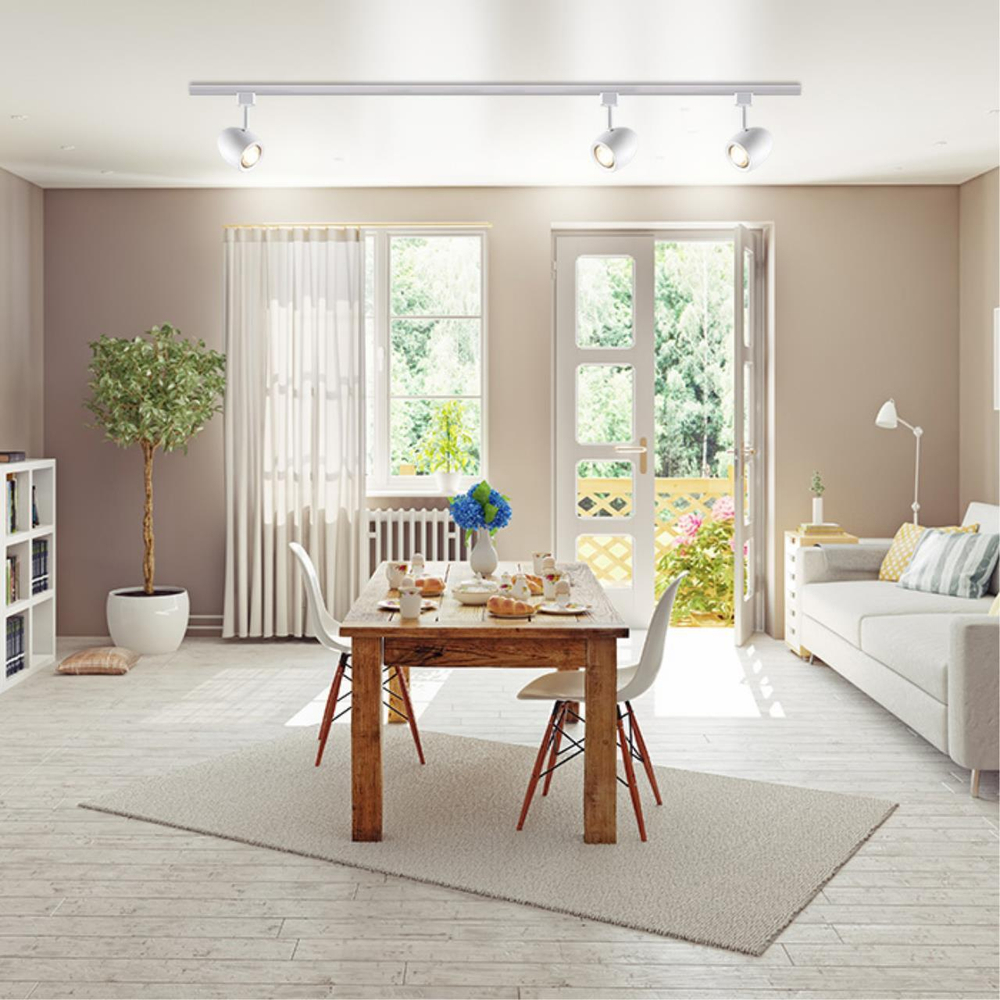 370546 PORT NT19 251 белый Светильник трековый однофазный трехжильный IP20 GU10 50W 230V VETERUM