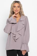 Блуза шифоновая Вэнси (бежевая) Б15024-8М LT Collection