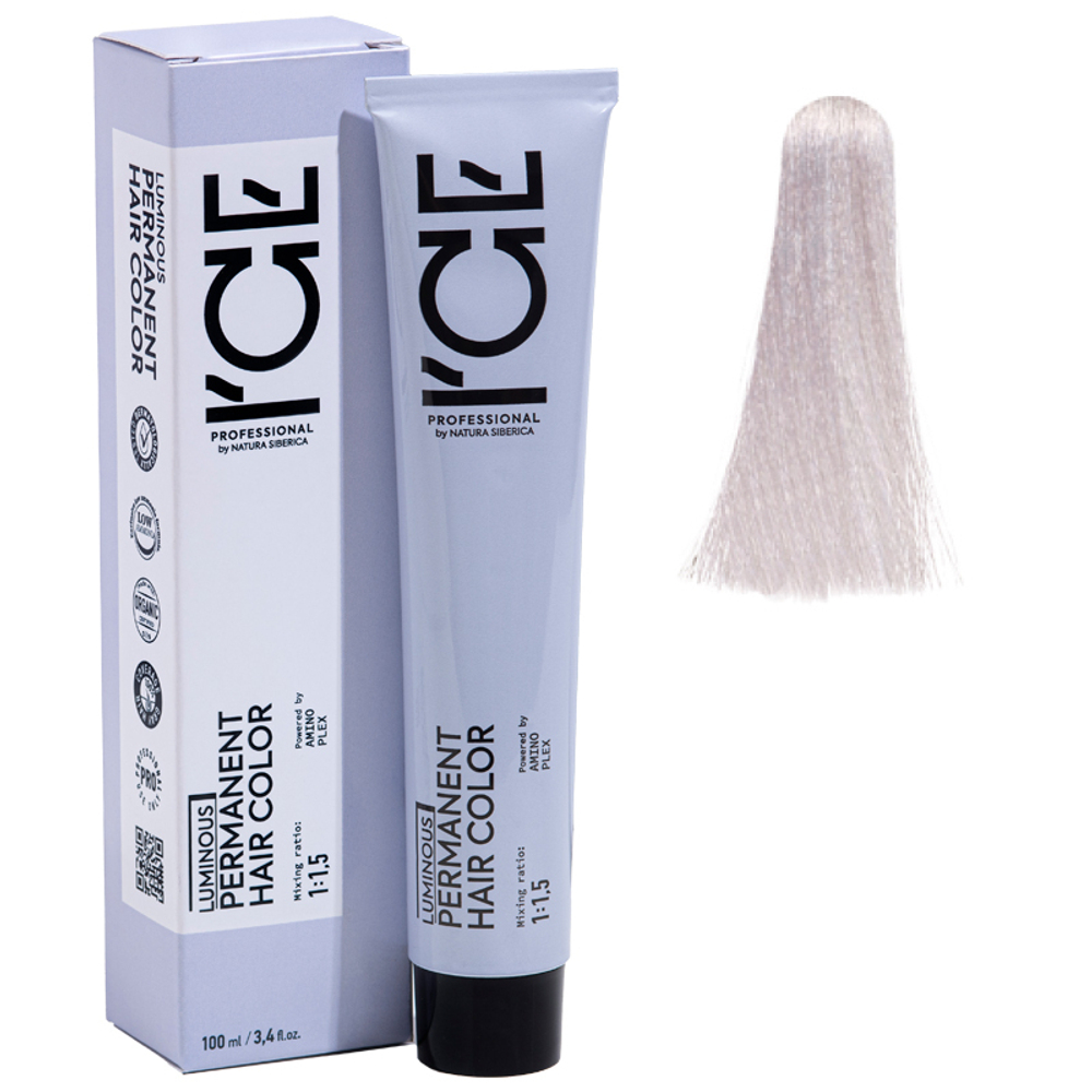 12.21 крем-краска ICE Permanent супер блонд фиолетово-пепельный - 100 мл.