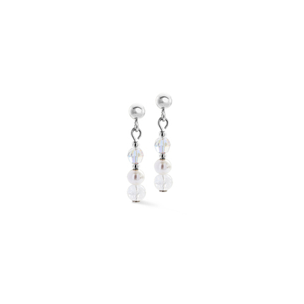 Серьги Coeur de Lion White-Silver 4245/21-1417