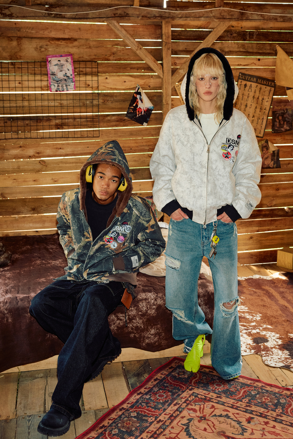 Утепленный бомбер DONSMOKE "Trees Pattern" MA-1 Fur Jacket