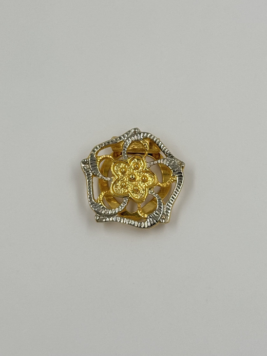 Зажим для платка Цветок биколор