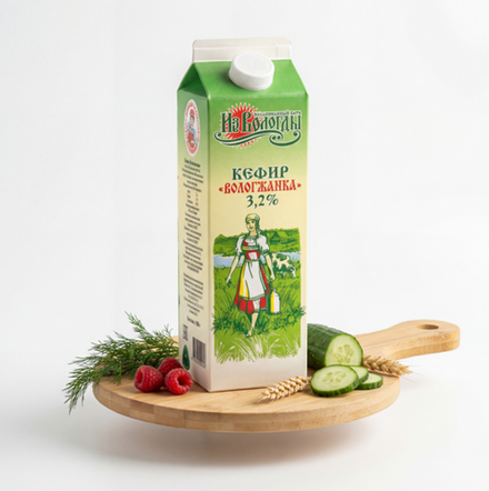 Кефир «Вологжанка» 3,2%, 1 кг