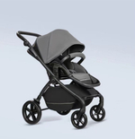 модульная коляска Luxmom 92 (реверсивный блок), автолюлька /темно-серый цвет