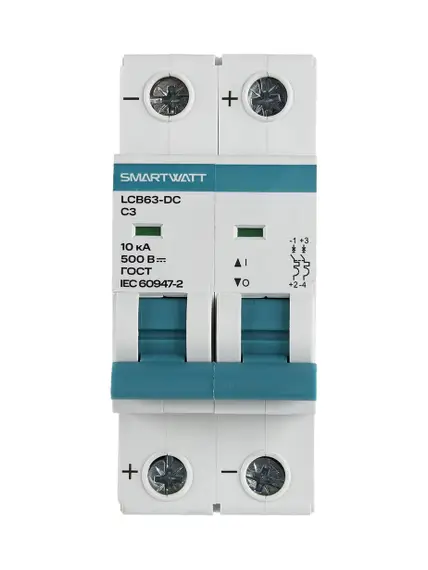 Автоматический выключатель постоянного тока SMARTWATT 500В, 50А 2П