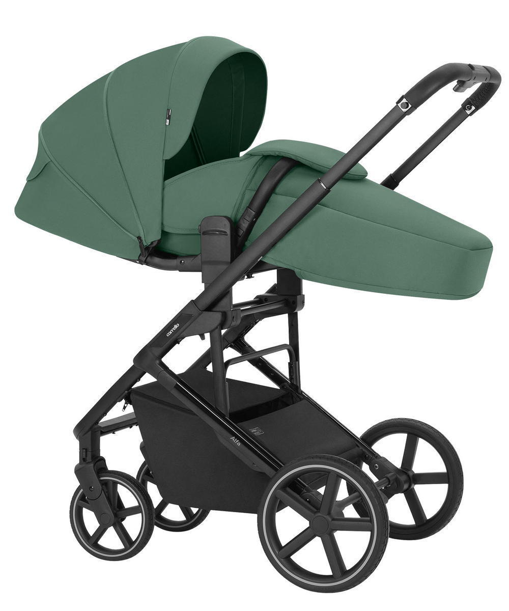 Коляска Carrello Alfa CRL-6522 2025 Nova DK791 Grey Line с базой Isofix 3 в 1 Meadow Green