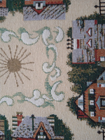 Набор декоративных гобеленовых салфеток Домики 32х32 (6 шт.)