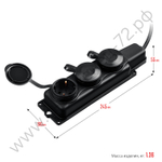 ЗУБР КГ 325-Ш3 КГ 3х2.5 IP44, 15м 3гн. 4000ВтСиловой удлинительПрофессионал, (55024-15)