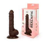 Коричневый реалистичный фаллоимитатор 19,5см Bior Toys Erowoman ER-30057-1