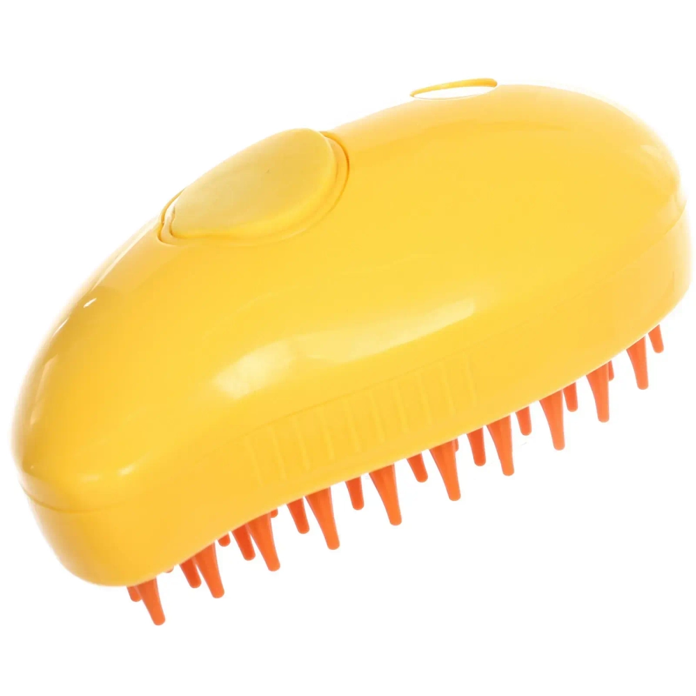 Паровая щетка с массажным эффектом «МОЙ БРО», цвет желтый, USB - зарядка, 6*11см (коробка Ultramarine)✦