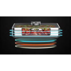 Мармит индукционный 5,5 л 2/3*65 с откидной крышкой и окном 41*48*15 см Burano SUNNEX