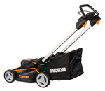 Газонокосилка аккумуляторная WORX WG748E 46 см бесщеточная 40В 4Ач х2 ЗУ 2А х2 коробка