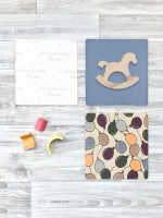 Сет из 3х пелёнок Mjölk Шарики/Blue Shadow/Hello Mommy