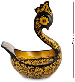 Народные промыслы ХЛ-019 Ковш-лебедь 270*200 (Хохлома)