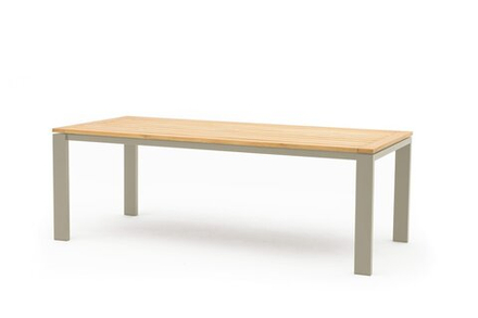 Lyon-Andy 220B+6N, комплект обеденной мебели бежевый/натуральный, алюминий/тик
