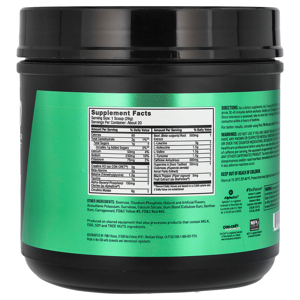 JYM Supplement Science, Pre JYM, перед тренировкой, высокоэффективное средство, апельсин и манго, 520 г (1,1 фунта)