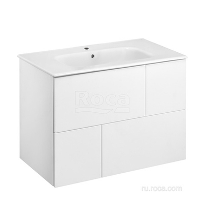 Тумба под раковину Roca Luna 80 2 ящика белый ZRU9307765