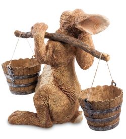 GG-4716-LG Фигура-кашпо «Зайчик и коромысло» (Sealmark)