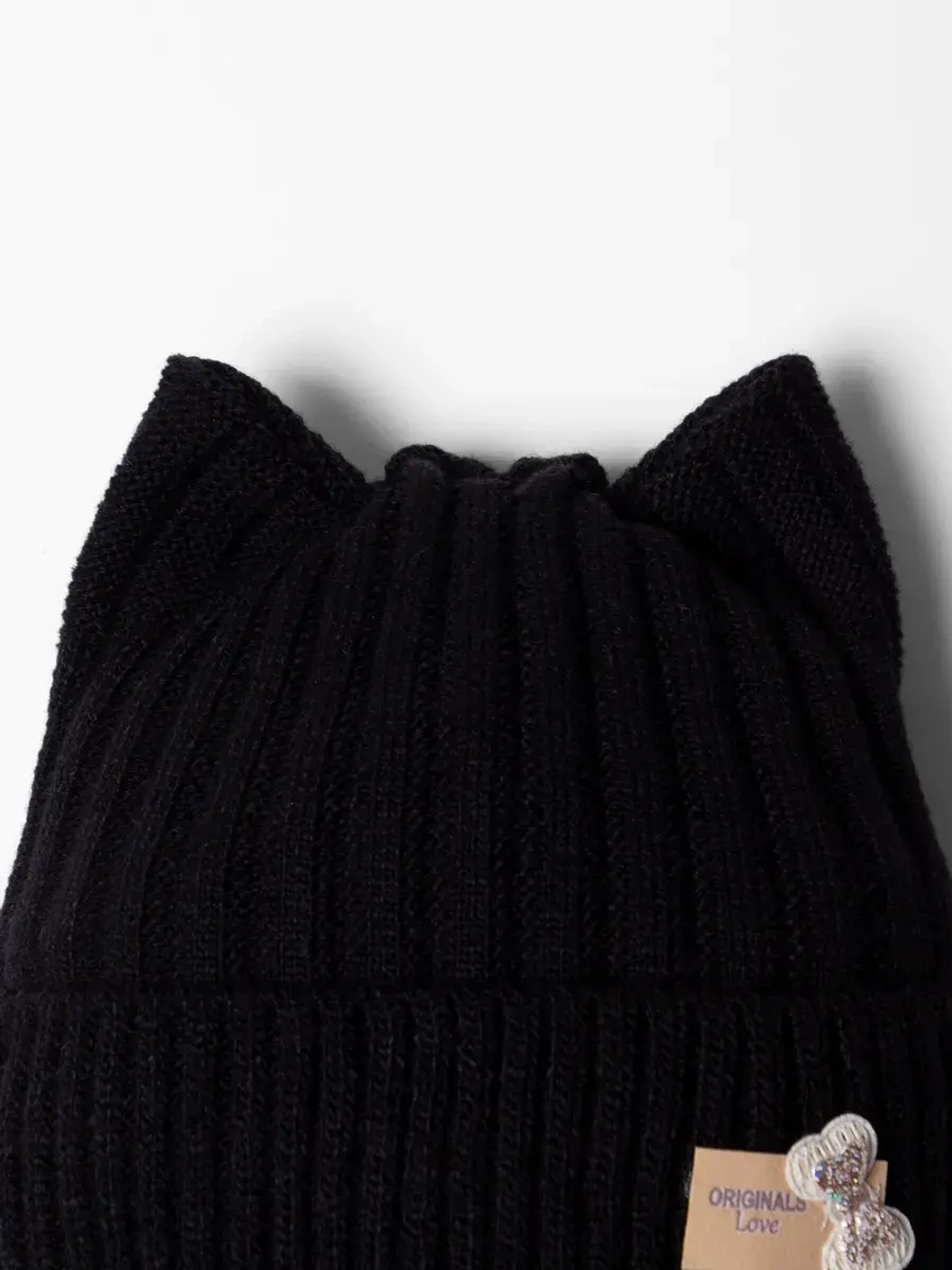 Шапка для девочки с ушками осенняя