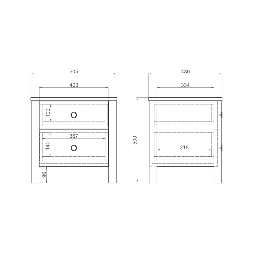 Прикроватная тумба BERGEN BG012
