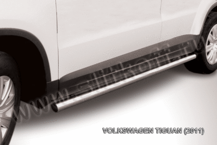 Пороги из нержавейки Volkswagen Tiguan (2011-2016) d57 труба