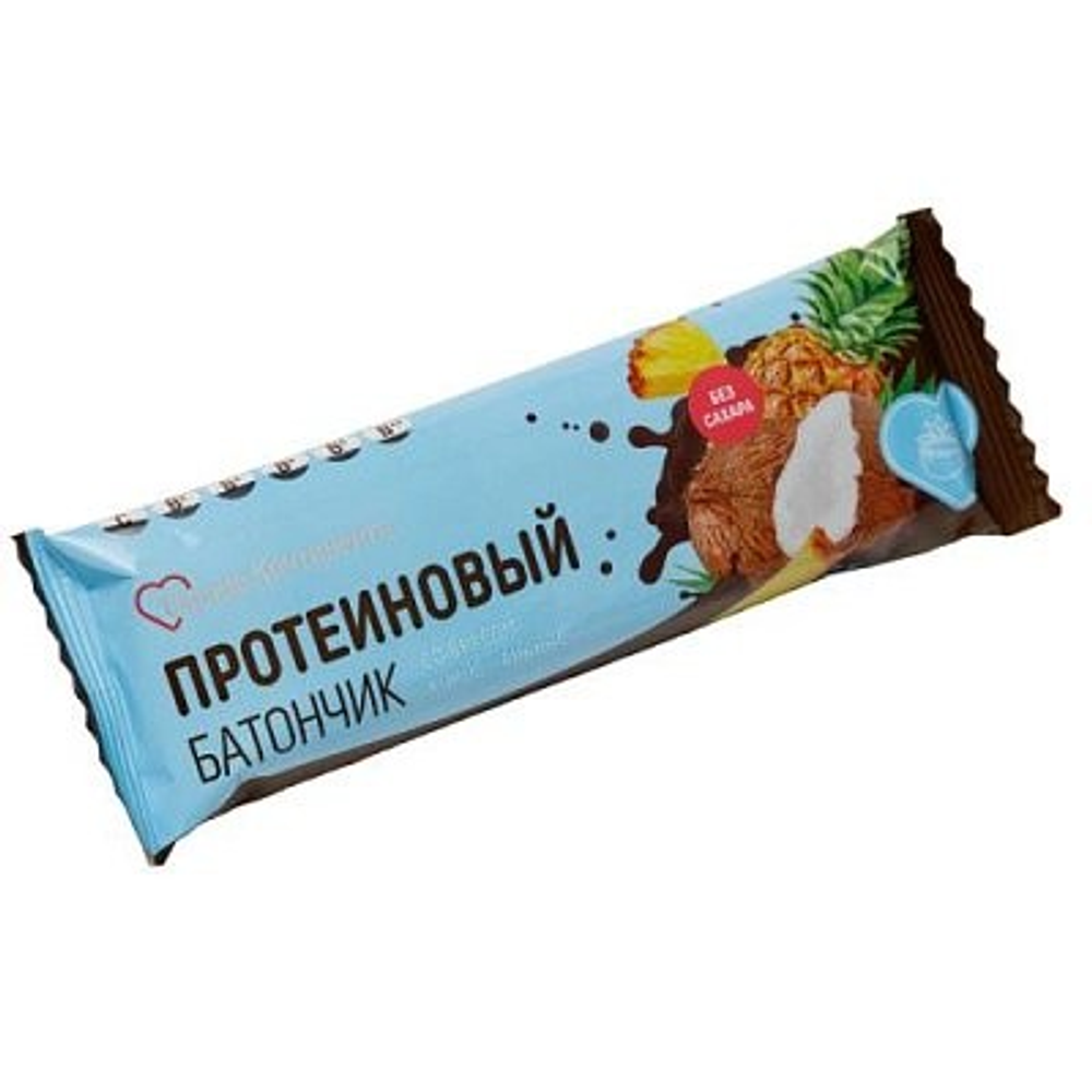 Батончик протеиновый Сердце Континента Кокос-ананас в шоколадной глазури 40 г
