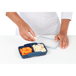 Контейнер двойной 350мл Sistema Renew синий