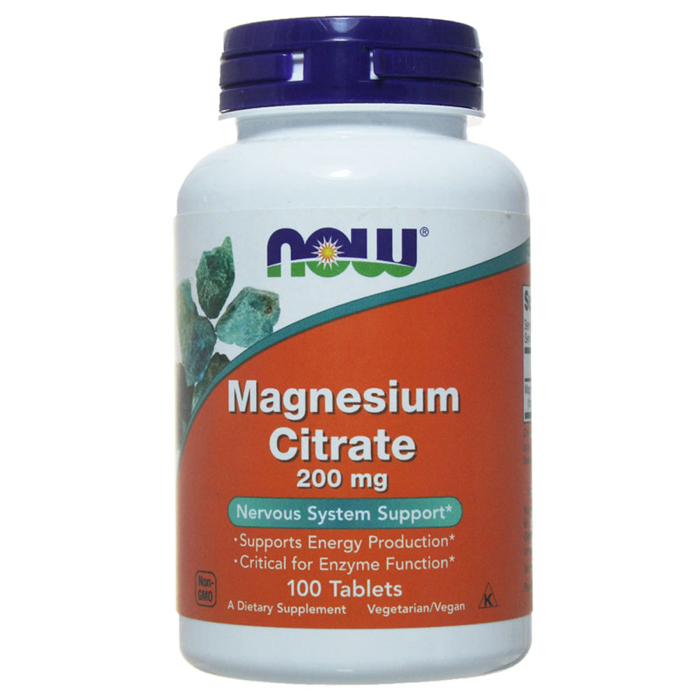 NOW Magnesium Citrate 200 мг. (100 таб.) [M]