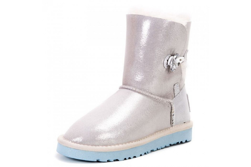 UGG Kids Bailey Button I Do White