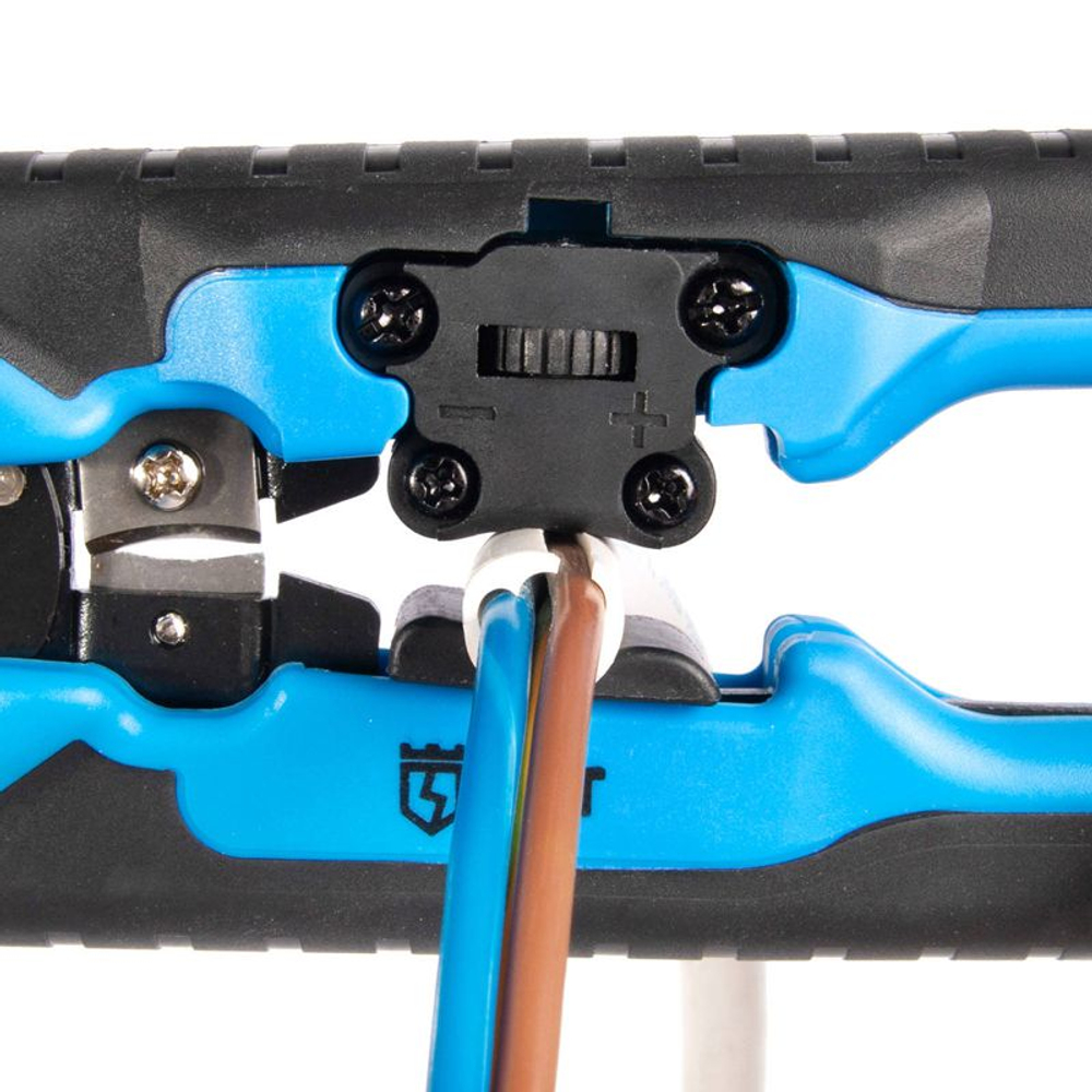 Стриппер автоматический с окном для сброса изоляции функцией продольной разделки проводов и модулем резки "CutPro" КВТ 89424