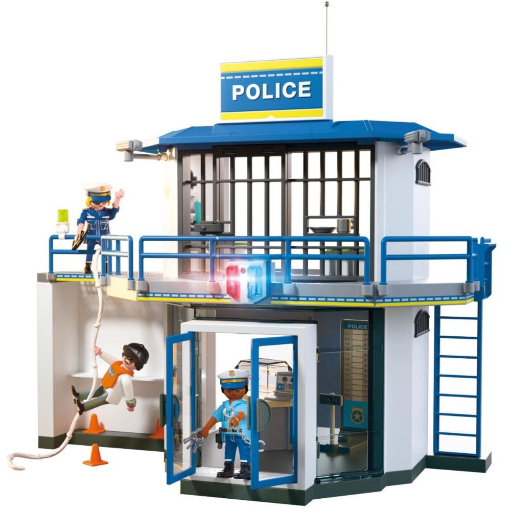 Игровой набор Playmobil 71874 Полицейский участок с комнатой для допросов 71874 129 деталей — фото 2