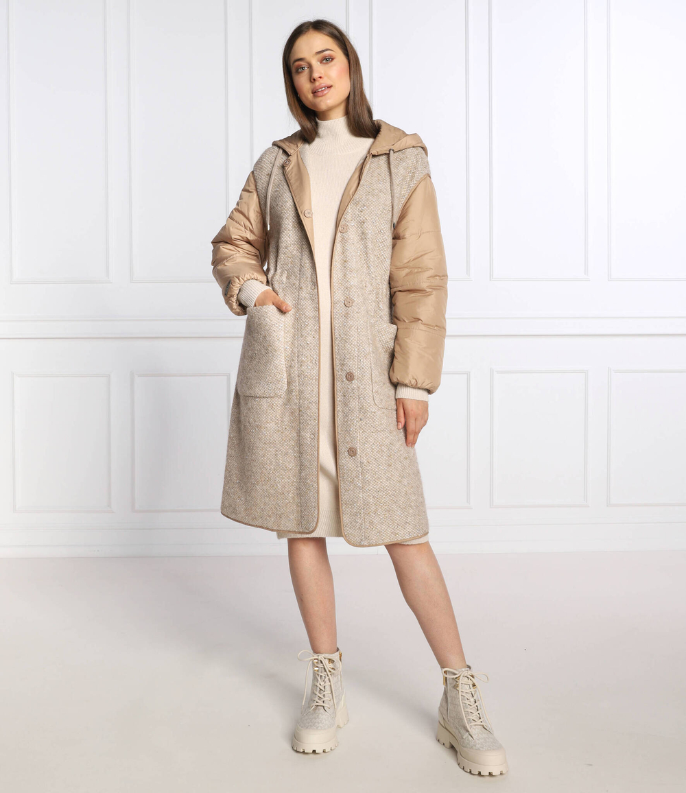 Хлопковое пальто Peserico - бежевый(S21339 A8381)